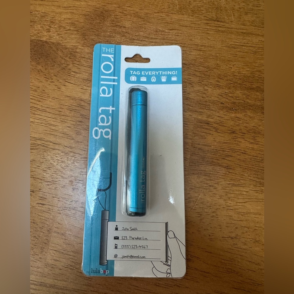 The Rolla Tag - Teal Aluminum Tag Dispenser